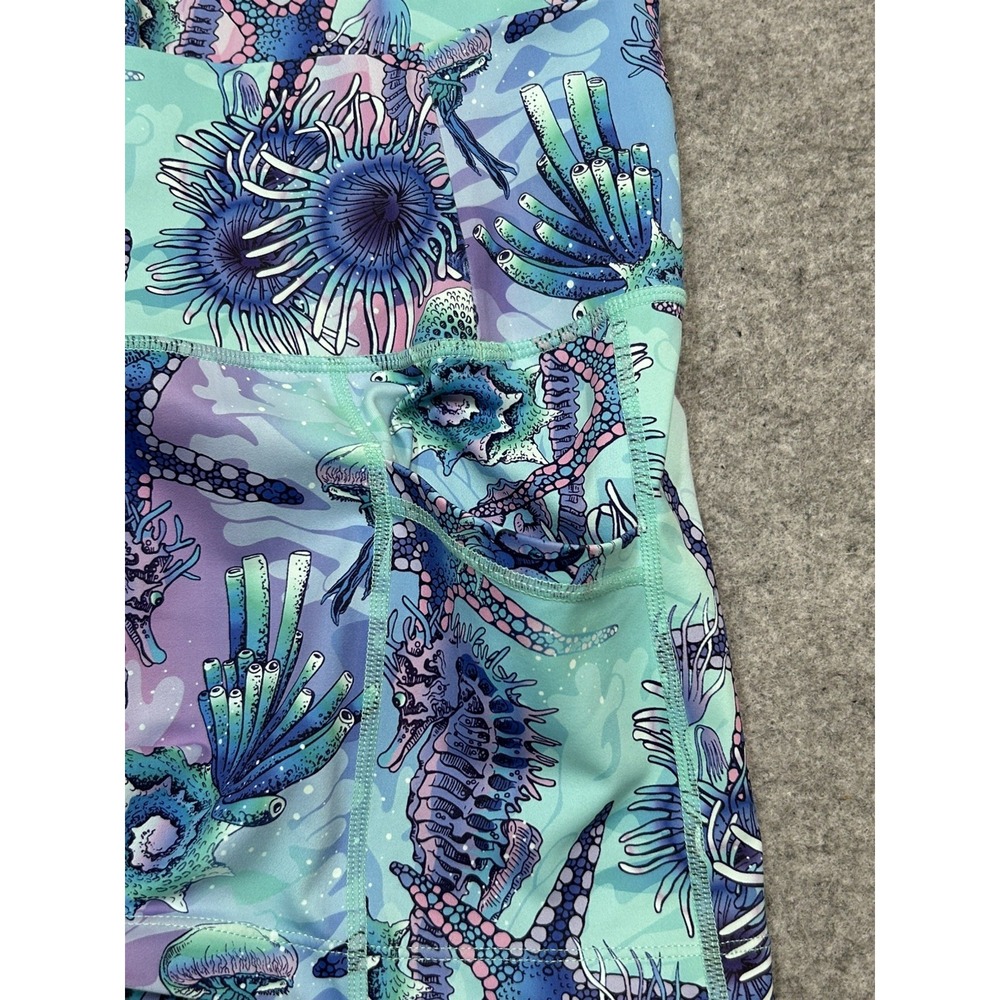 Constantly Varied Gear Shorts Womens M Blue Ocean starfish seahorse Squats - Picture 6 of 8